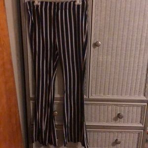 Black and white bellbottoms